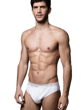 Pamuklu Lastik Detaylı Erkek Slip 3 Lü Paket Us. POLO 83057